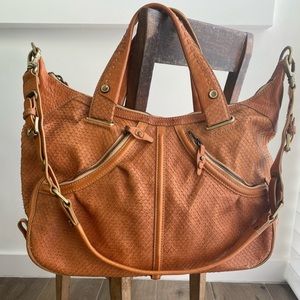 Theory leather satchel bag - tan